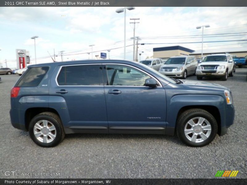 Steel Blue Metallic / Jet Black 2011 GMC Terrain SLE AWD