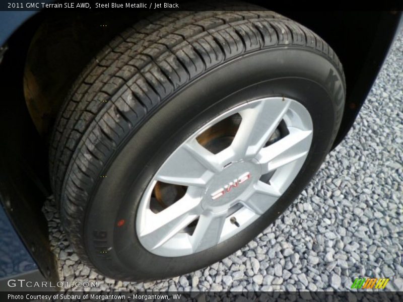 Steel Blue Metallic / Jet Black 2011 GMC Terrain SLE AWD