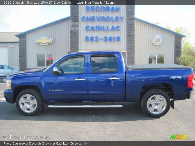 Laser Blue Metallic / Ebony 2010 Chevrolet Silverado 1500 LT Crew Cab 4x4