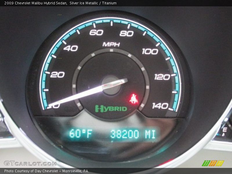 Silver Ice Metallic / Titanium 2009 Chevrolet Malibu Hybrid Sedan