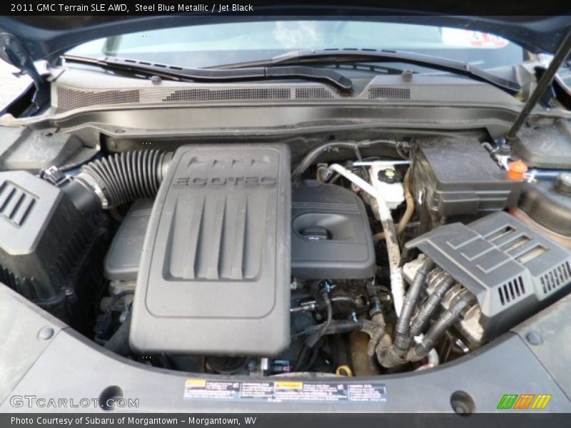Steel Blue Metallic / Jet Black 2011 GMC Terrain SLE AWD
