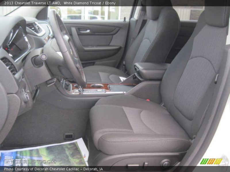 White Diamond Tricoat / Ebony 2013 Chevrolet Traverse LT AWD