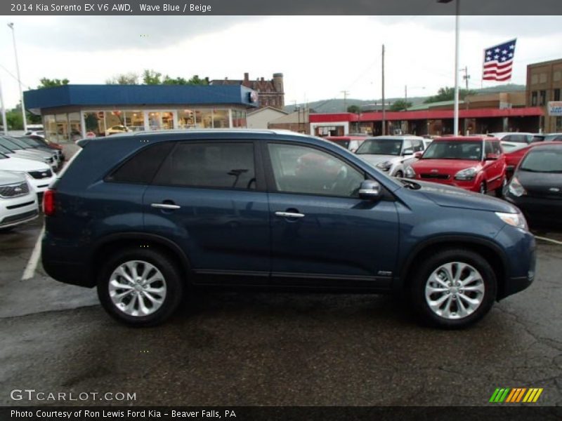 Wave Blue / Beige 2014 Kia Sorento EX V6 AWD