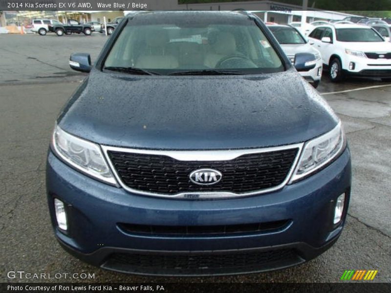 Wave Blue / Beige 2014 Kia Sorento EX V6 AWD