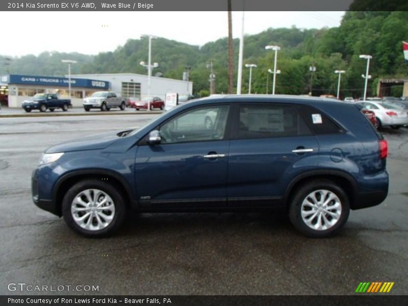 Wave Blue / Beige 2014 Kia Sorento EX V6 AWD