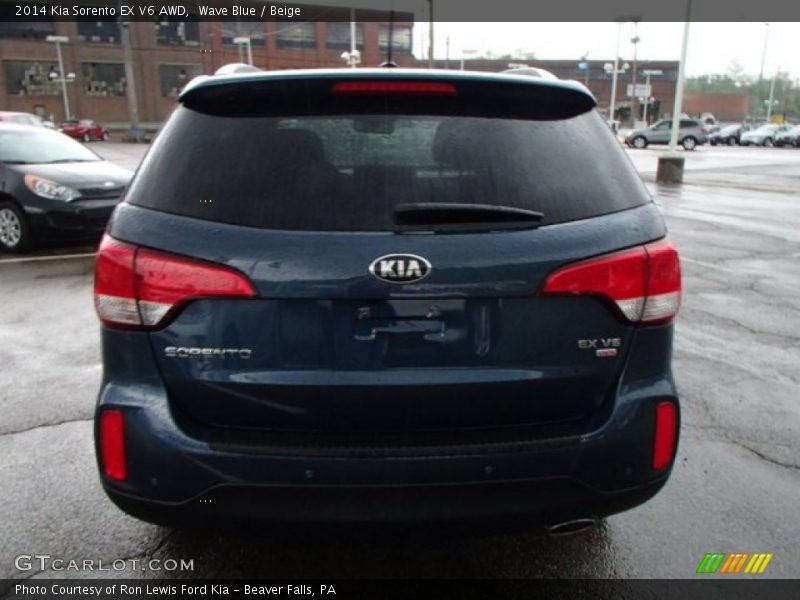 Wave Blue / Beige 2014 Kia Sorento EX V6 AWD