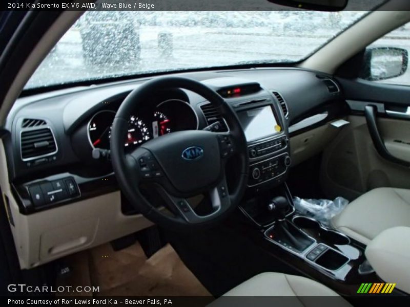 Wave Blue / Beige 2014 Kia Sorento EX V6 AWD