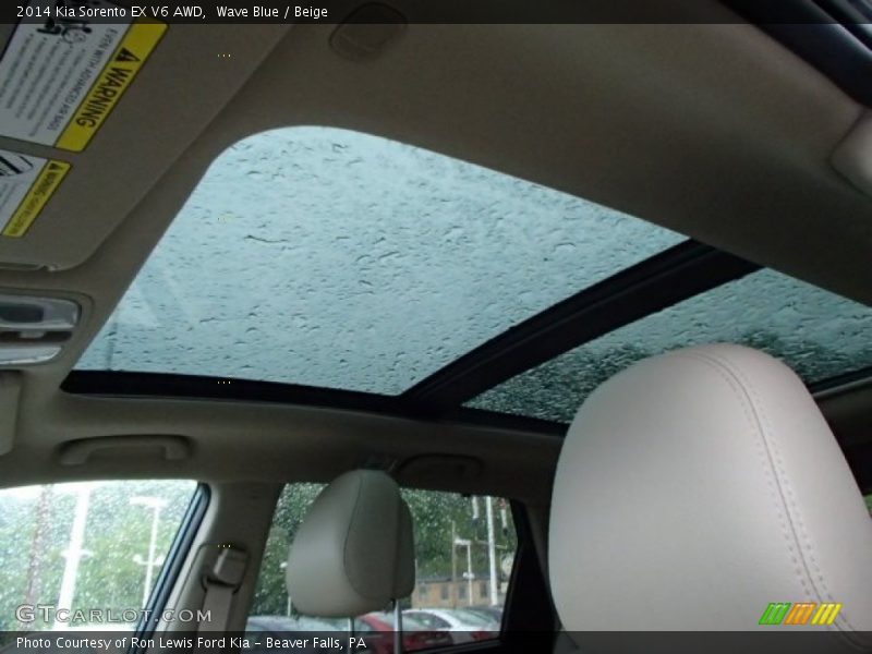 Wave Blue / Beige 2014 Kia Sorento EX V6 AWD
