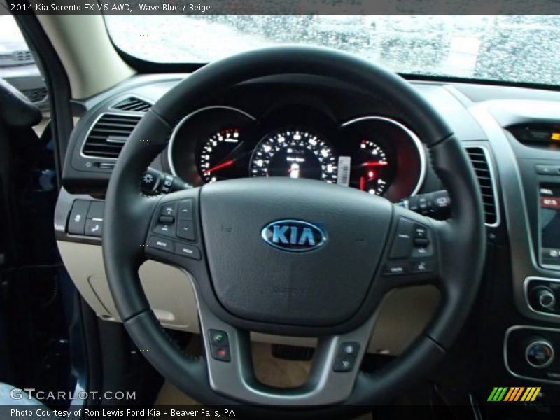 Wave Blue / Beige 2014 Kia Sorento EX V6 AWD