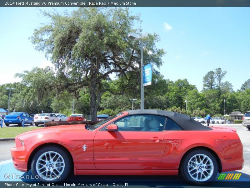 Race Red / Medium Stone 2014 Ford Mustang V6 Premium Convertible