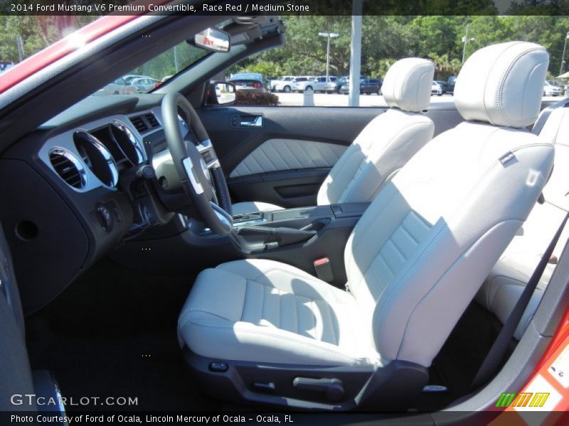  2014 Mustang V6 Premium Convertible Medium Stone Interior