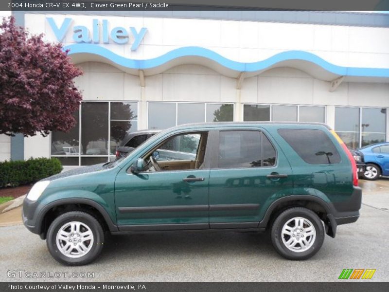 Clover Green Pearl / Saddle 2004 Honda CR-V EX 4WD