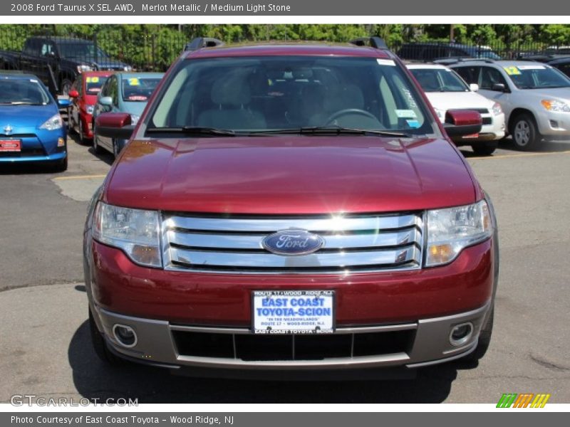 Merlot Metallic / Medium Light Stone 2008 Ford Taurus X SEL AWD