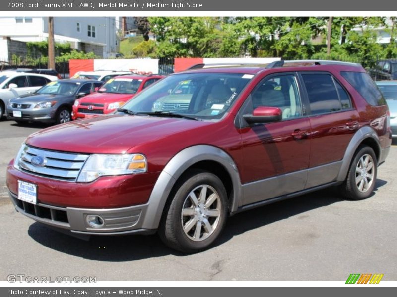 Merlot Metallic / Medium Light Stone 2008 Ford Taurus X SEL AWD
