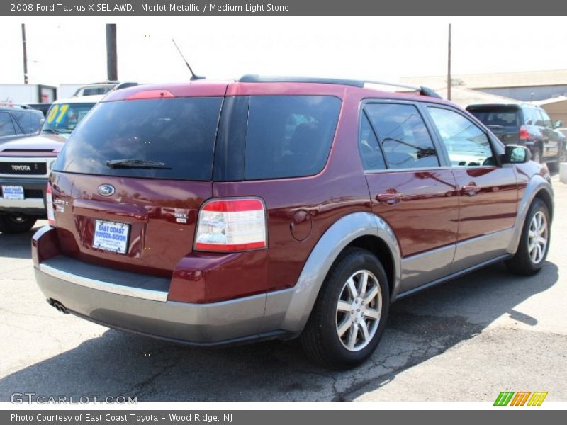 Merlot Metallic / Medium Light Stone 2008 Ford Taurus X SEL AWD