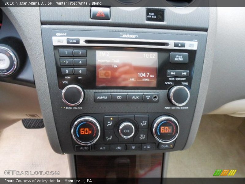 Winter Frost White / Blond 2010 Nissan Altima 3.5 SR