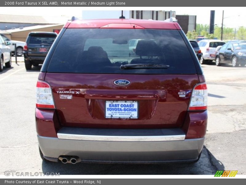 Merlot Metallic / Medium Light Stone 2008 Ford Taurus X SEL AWD