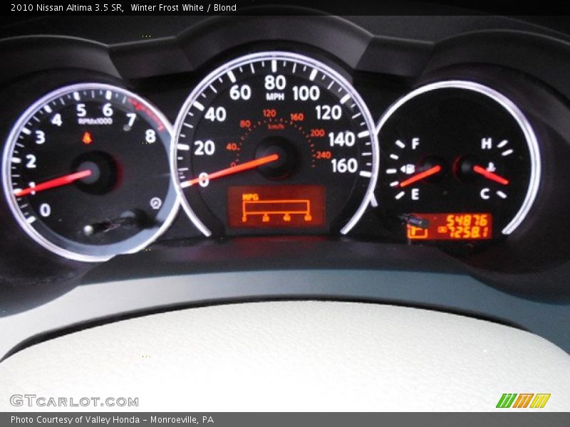 Winter Frost White / Blond 2010 Nissan Altima 3.5 SR