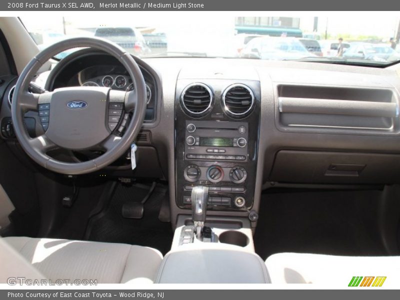 Merlot Metallic / Medium Light Stone 2008 Ford Taurus X SEL AWD