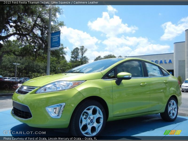 Lime Squeeze / Cashmere Leather 2013 Ford Fiesta Titanium Sedan