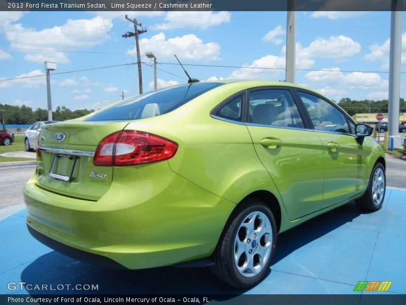 Lime Squeeze / Cashmere Leather 2013 Ford Fiesta Titanium Sedan