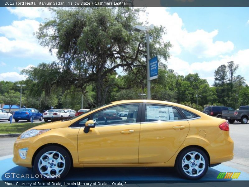  2013 Fiesta Titanium Sedan Yellow Blaze