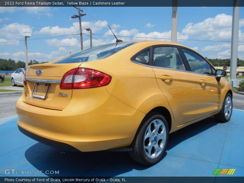 Yellow Blaze / Cashmere Leather 2013 Ford Fiesta Titanium Sedan
