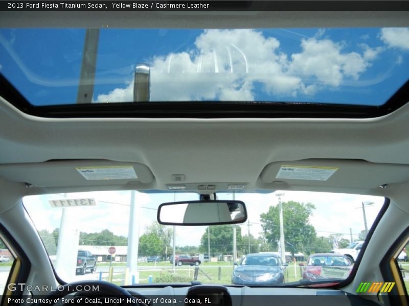 Yellow Blaze / Cashmere Leather 2013 Ford Fiesta Titanium Sedan