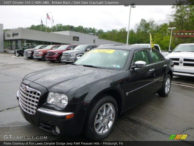 Brilliant Black / Dark Slate Gray/Light Graystone 2007 Chrysler 300 C HEMI AWD