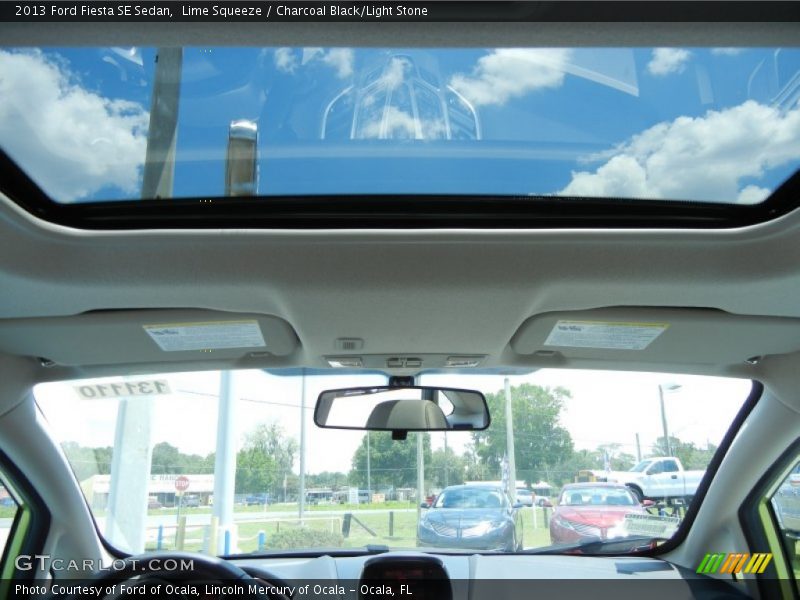 Lime Squeeze / Charcoal Black/Light Stone 2013 Ford Fiesta SE Sedan