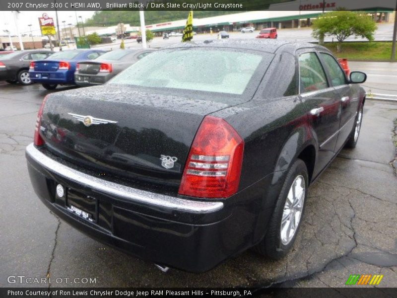 Brilliant Black / Dark Slate Gray/Light Graystone 2007 Chrysler 300 C HEMI AWD