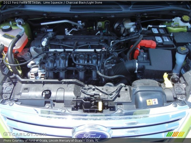 Lime Squeeze / Charcoal Black/Light Stone 2013 Ford Fiesta SE Sedan