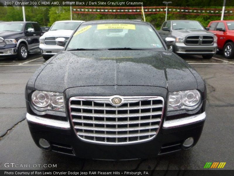Brilliant Black / Dark Slate Gray/Light Graystone 2007 Chrysler 300 C HEMI AWD