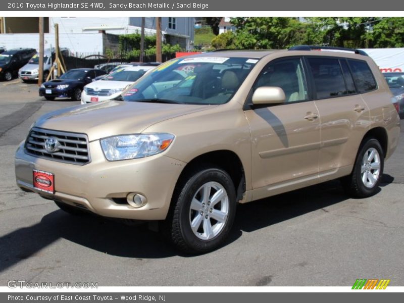Sandy Beach Metallic / Sand Beige 2010 Toyota Highlander SE 4WD