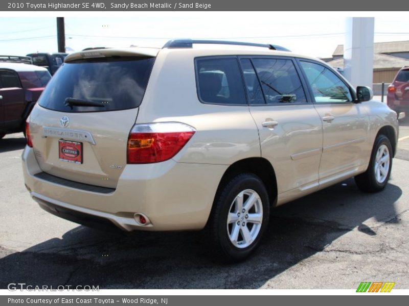 Sandy Beach Metallic / Sand Beige 2010 Toyota Highlander SE 4WD