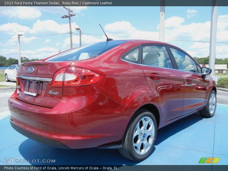 Ruby Red / Cashmere Leather 2013 Ford Fiesta Titanium Sedan