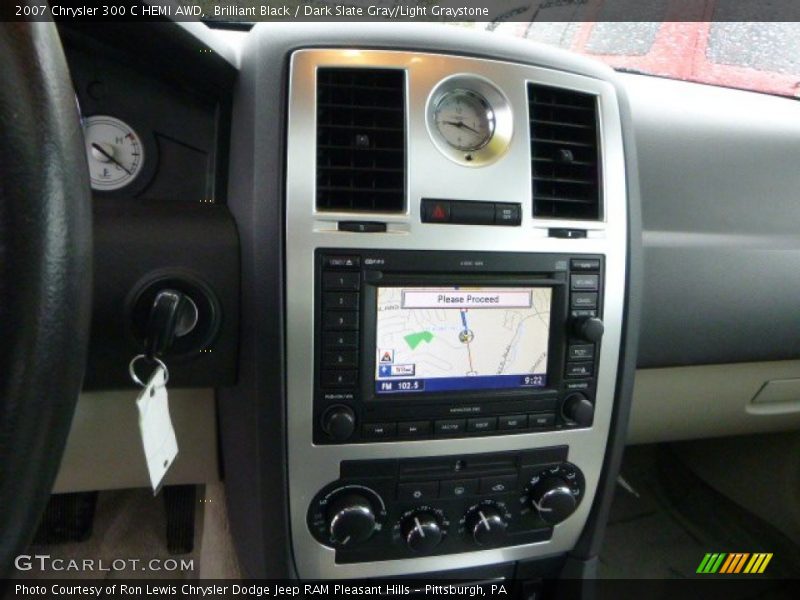 Brilliant Black / Dark Slate Gray/Light Graystone 2007 Chrysler 300 C HEMI AWD