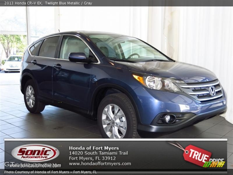 Twilight Blue Metallic / Gray 2013 Honda CR-V EX