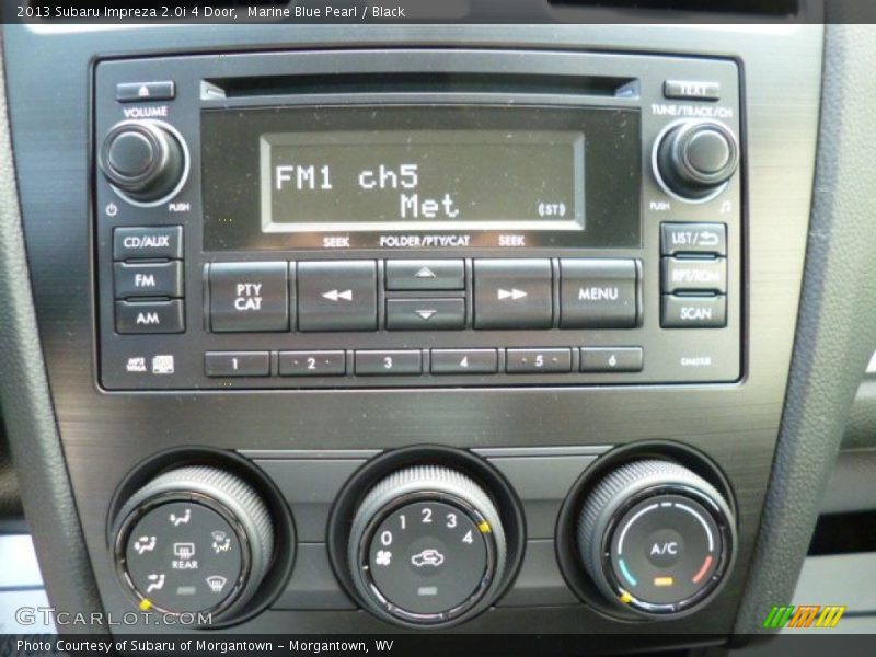 Controls of 2013 Impreza 2.0i 4 Door