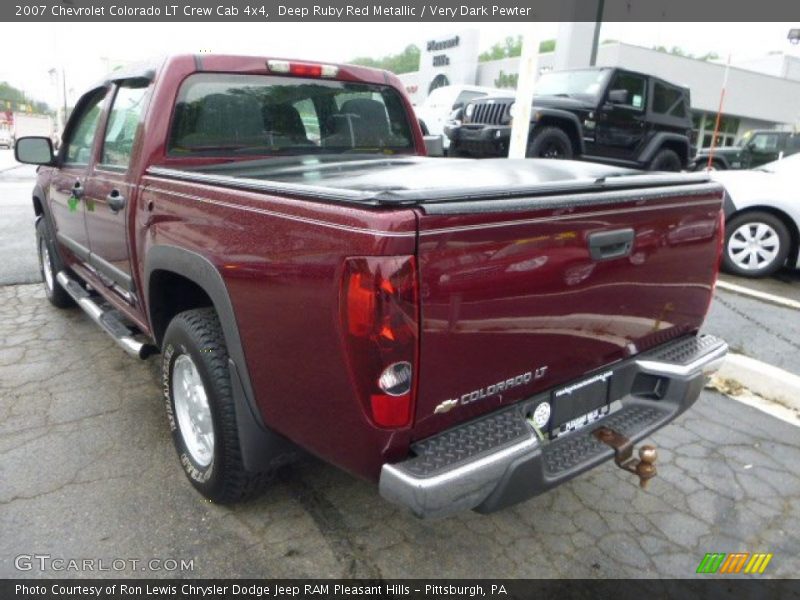 Deep Ruby Red Metallic / Very Dark Pewter 2007 Chevrolet Colorado LT Crew Cab 4x4
