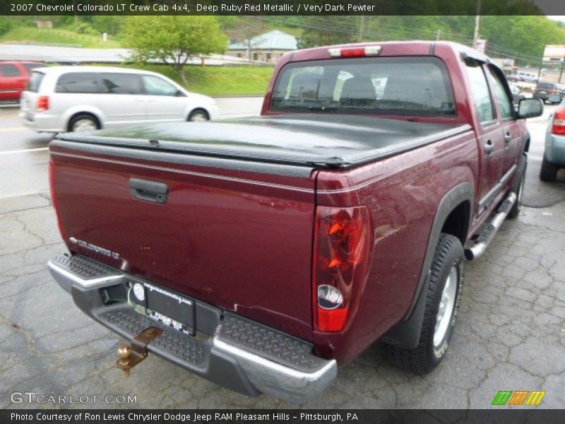 Deep Ruby Red Metallic / Very Dark Pewter 2007 Chevrolet Colorado LT Crew Cab 4x4