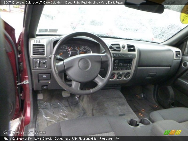 Deep Ruby Red Metallic / Very Dark Pewter 2007 Chevrolet Colorado LT Crew Cab 4x4