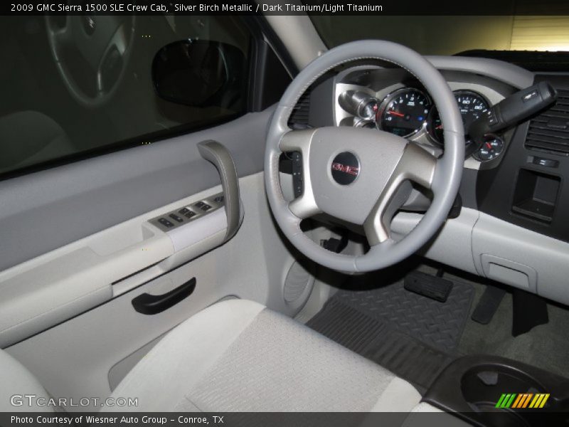Silver Birch Metallic / Dark Titanium/Light Titanium 2009 GMC Sierra 1500 SLE Crew Cab