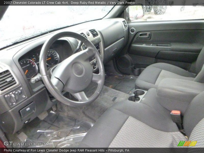 Deep Ruby Red Metallic / Very Dark Pewter 2007 Chevrolet Colorado LT Crew Cab 4x4
