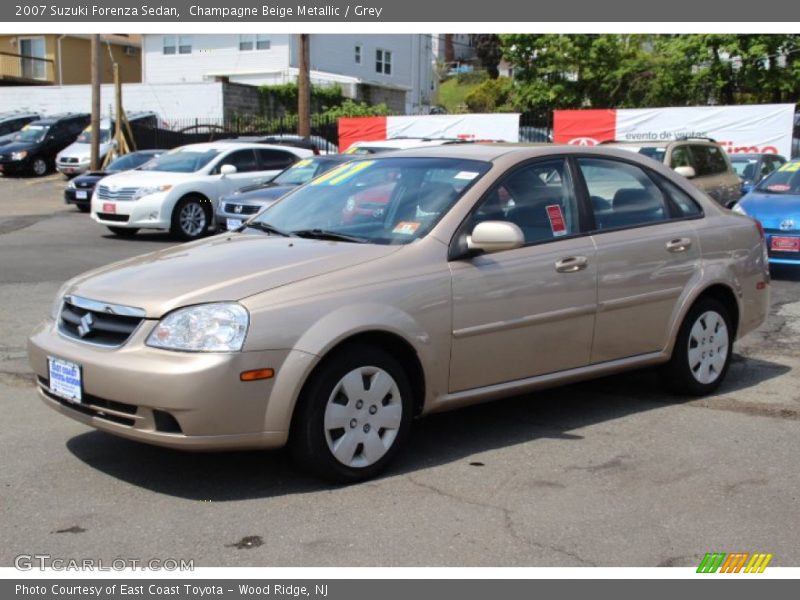 Champagne Beige Metallic / Grey 2007 Suzuki Forenza Sedan