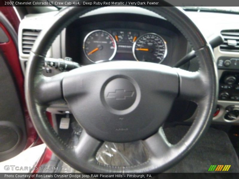 Deep Ruby Red Metallic / Very Dark Pewter 2007 Chevrolet Colorado LT Crew Cab 4x4