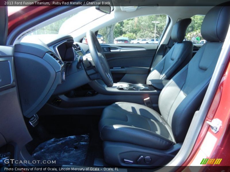 Ruby Red Metallic / Charcoal Black 2013 Ford Fusion Titanium