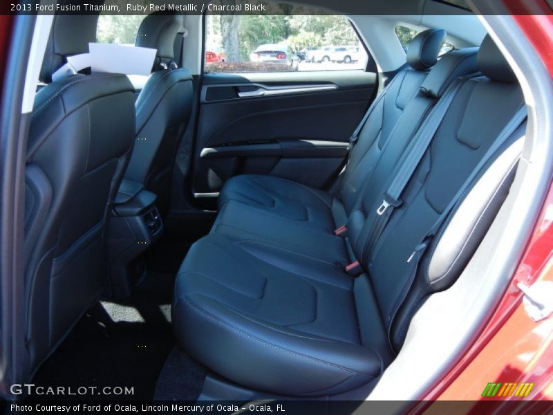 Ruby Red Metallic / Charcoal Black 2013 Ford Fusion Titanium
