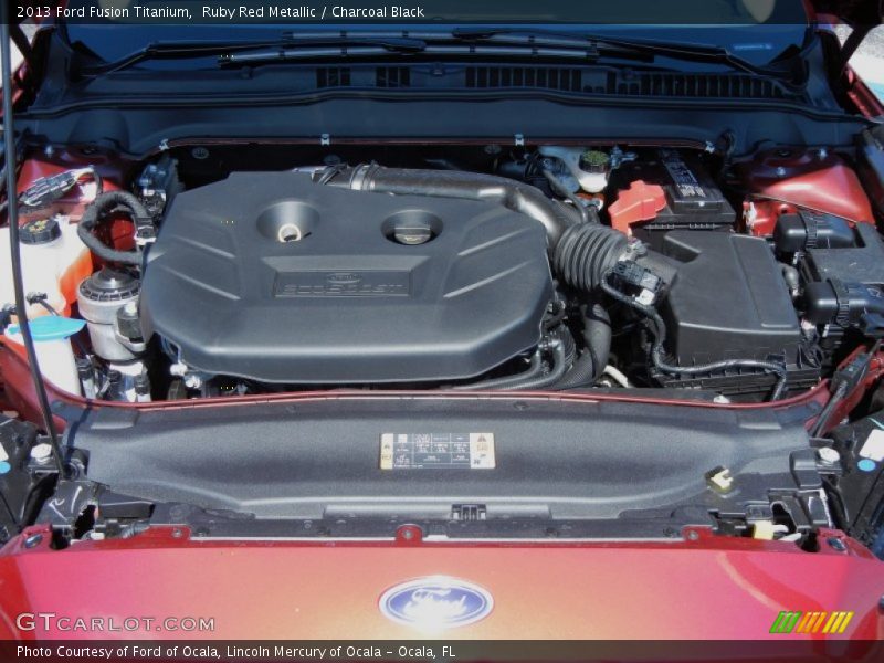 Ruby Red Metallic / Charcoal Black 2013 Ford Fusion Titanium