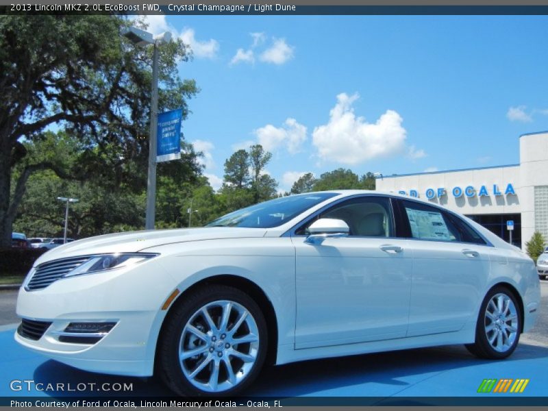 Crystal Champagne / Light Dune 2013 Lincoln MKZ 2.0L EcoBoost FWD